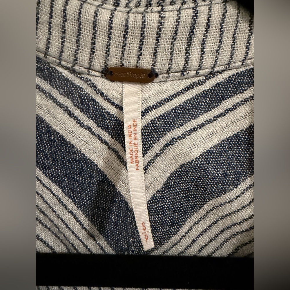 Free People Navy and White Striped Top - Picture 4 of 4